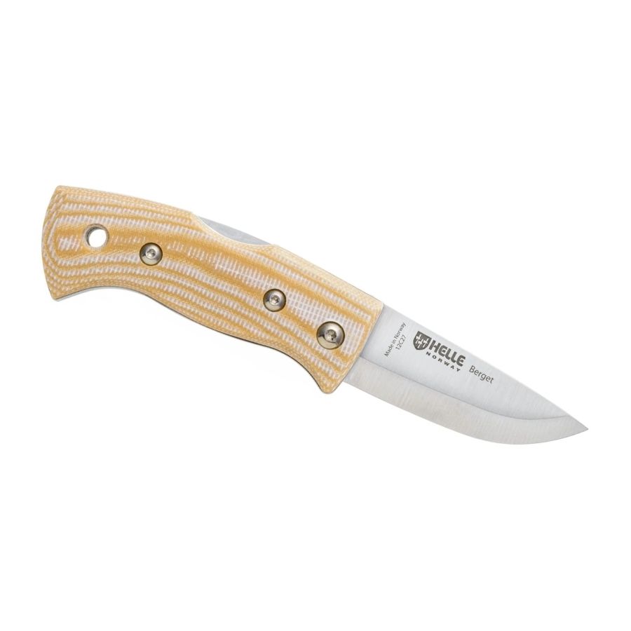 Helle Berget - Nôž S Rukoväťou Beige Canvas Micarta